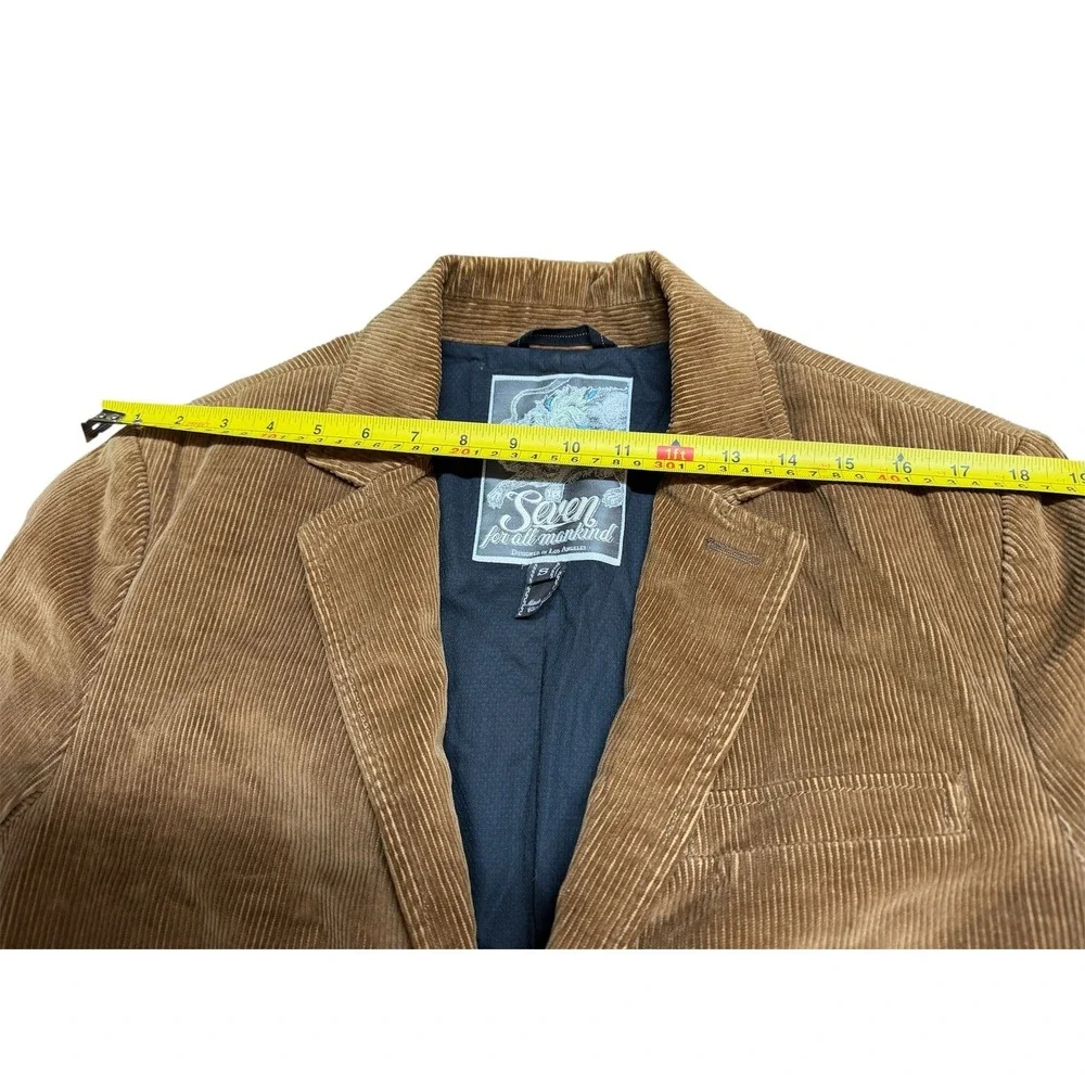 Seven For All Mankind Corduroy‎ Blazer Jacket Men's Size Small Brown
